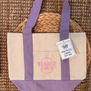 Trader Joe’s Purple Pastel Small Tote – Limited Edition (New)